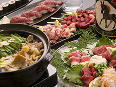 飲食店事業部の博多馬肉処ふろくの店内写真です。
